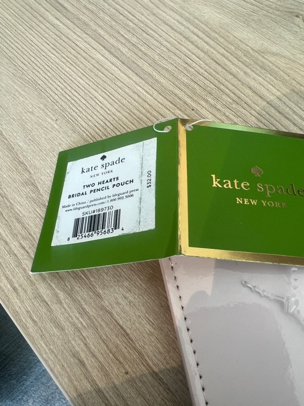 Kate Spade "It Takes Two" blush zippered pencil pouch - Picture 4 of 6